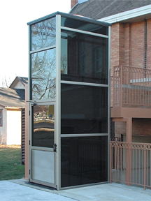 Enclosure Model 3 stop vertical lift